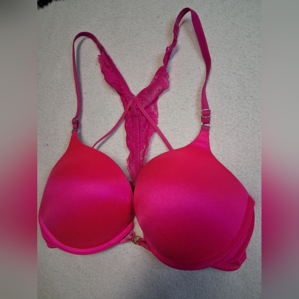 La SENZA Vibrant Pink Lace Racerback Bra